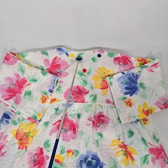 USA Vintage 70's Cottagecore Multicolor Floral Maxi Dress by MISS ELAINE Size XL - Picture 9 of 17